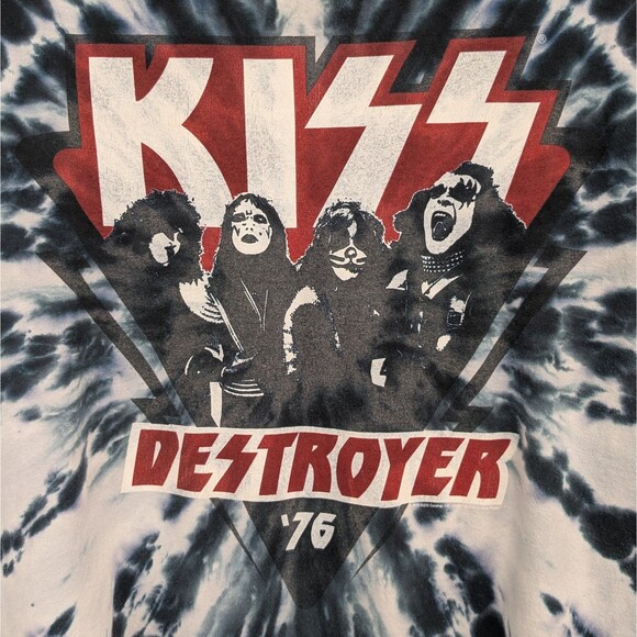 Liquid Blue Kiss Destroyer '76 1976 Tour Concert Band Repro Size Medium T-Shirt - Picture 2 of 5